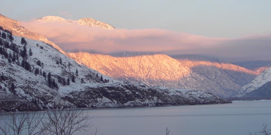In addition to snowmobiling, ice skating and sledding, enjoy beautiful scenery in Okanagan County at the Lodge at Palmer Lake